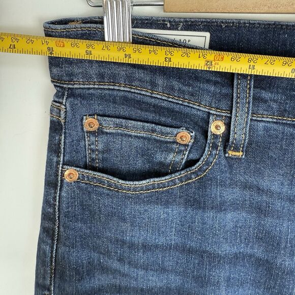 GAP Jeans Size 30 Classic Straight Medium Blue Denim Stretch Mid Rise Cropped - Picture 15 of 16